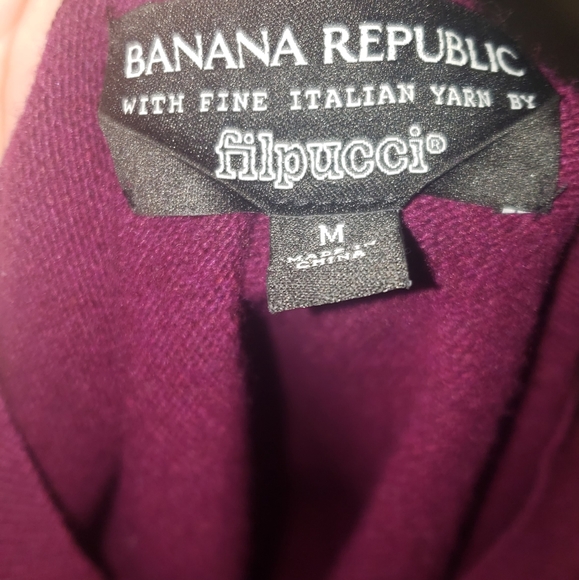 Banana Republic m crewneck ribbed hems fine Italian yarn - Picture 6 of 6